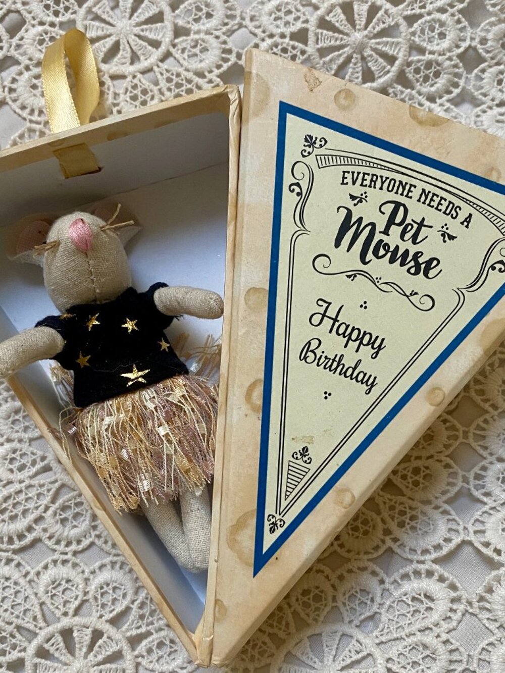 Ganz Ballerina Mouse Happy Birthday Plush Collectible Ballet Tutu Cheese Box NOS